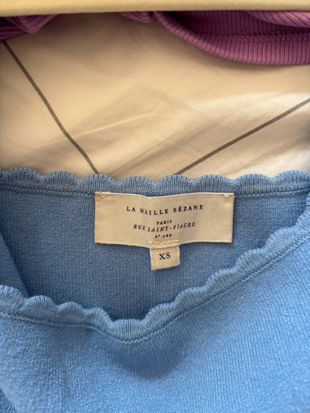 Sezane Luna Tank Top Light Blue XS - Picture 4 of 5